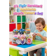 Farbu Oyuncak 6'lı Masha Pokemon Sonic Cry Babies Mickey ve Mario Figür Karakterli Anahtarlık Sürpriz Yumurta Seti