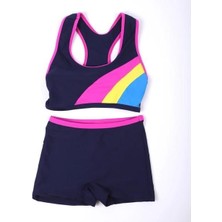 My Kids Wear Aykidsclup Kız Çocuk Şortlu Yüzücü  Iki Parça MAYO-7255-L