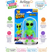 Arlina Home Kids Stumble Guys  Esnek Fiğür Oyuncak Green Alıen