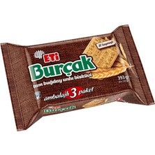 Eti Burçak Tam Buğday Unlu Bisküvi 3 x 131 G (4'li Paket)