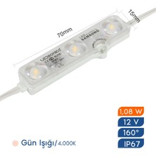 12V 1.08W Doğal Beyaz Samsung 4000K Modül LED ( 20 Adet )