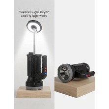 Gaman El Feneri 1500 Lümen / 15 Watt -Type-C Şarjlı 6 Modlu Cob LED Teleskopik Çok Fonksiyonlu Kamp Feneri --GP610