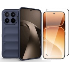 Vendas Xiaomi Mi 17T Pro Uyumlu Kılıf Esnek Tpu Oyuklu Arka Yüzey Tasarımlı Zore Etnik Silikon Kapak + Cam Ekran Koruyucu