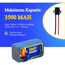 Ümit Maker Ikohs Netbot S10 Robot Süpürge 3500 Mah 14.4V Batarya