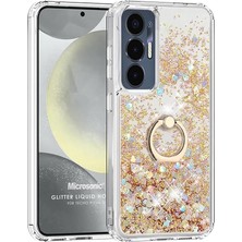 Tecno Pova 3 Için Kılıf Glitter Liquid Holder Gold [pova 3 ile Uyumlu Kılıf - Gold]