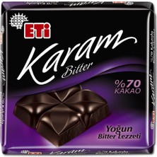 Eti Karam %70 Kakaolu Bitter Çikolata 60 G (6'li Paket)