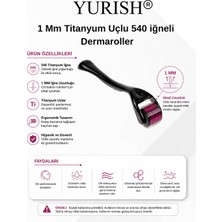 Yurish Titanyum Uçlu 540 Iğneli Derma Roller 1 mm Sorelis Iğne Cilt Yüz Vücut Yenileme Masaj Aleti