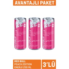 Red Bull Peach Edition Enerji 3 x 250 ml (3'li Paket)