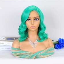 Blueb Açık Yeşil Yan Tül Peruk