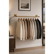 Arvion Home Modern Gold Metal Duvara Monte 70 Cm Askılık Elbise Askılığı Konfeksiyon Askılığı Duvar Askısı Kıyafet Askılığı