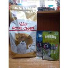 SY Royal Canin Maltese Adult Yetişkin Köpek Kuru Maması 1.5 Kg+2 Paket ( 8 Adet) Köpek Ödül Krema