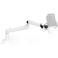 Wave Mic Arm Lp Mikrofon Kolu, Beyaz, Kablo Yönetimli, Alçak Profil