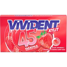 Vivident 45DK Cüzdan Çilek Aromalı Sakız 26 G (6'li Paket)
