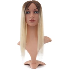 Blueb Kahverengi / Beyaz Platin Ombreli Baby Taban Tepelik / 13X14CM
