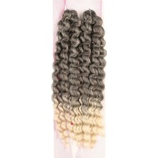 Blueb Nice Bulk Afro Su Dalgası / Kahve / Platin Ombreli