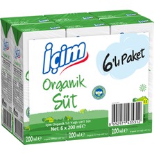 İçim Içim Organik Süt 6 x 200 ml (3'li Paket)
