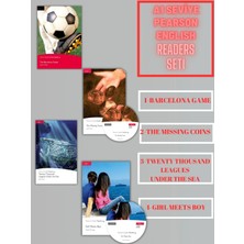Pearson English Reader The Barcelona Game - Twenty Thousand Leagues Under The Sea - Girl Meets Boy- The Missing Coins (A1 Seviye Ingilizce Hikaye Seti 4 Kitap)