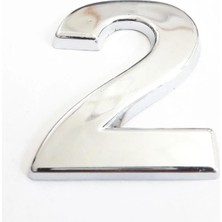 Blueb Cemax 2 Rakamı 3,75 cm Krom Yapışkanlı