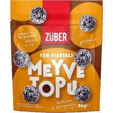 Züber Yer Fıstıklı Meyve Topu 80 G (6'li Paket)