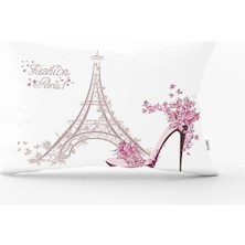 Rem Home Fashion Paris Özel Tasarımlı Dekoratif Dikdörtgen Yastık Kırlent Kılıfı