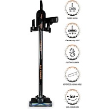 Pratıc Aır Power P 1250 Siyah Torbasız Dönebilen Turbo Başlıklı Dikey Süpürge