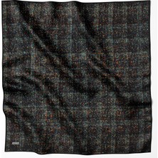 Aker Sura Ipek Eşarp Siyah Batik Desen