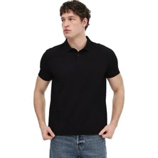 Kinetixmb Pam 12SN328 6fx Siyah Erkek Polo Yaka Kısa Kol T-Shirt