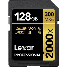 Professional 2000X Sd Kart 128 Gb, Sdxc Uhs-Iı Hafıza Kartı, 300 Mb/sn'ye Kadar Okuma, 260 Mb/sn Y