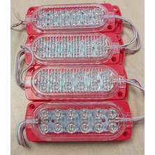 12V 2.4W Kırmızı 2 Sıra Geniş Kasa Modül LED ( 10 Adet )