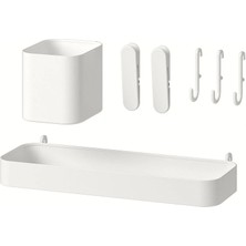 Ikea Skådıs Beyaz Çok Amaçlı Pano Parçası 7 Adet Kolay Takılabilir Düzenleyici Aksesuar