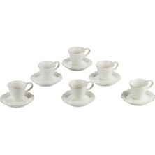 Lucky Art Amoria Bone 6li Kahve Fincani Seti Lykı 005