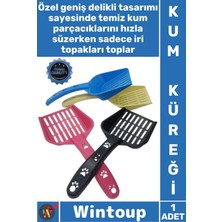 Wintoup #kürek Topaklanan Hijyenik Delikli Ergonomik Elekli Dayanıklı Büyük Boy Kedi Kumu Temizleme Küreği