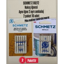 Schmetz Metallıc 80/12 Sim Iğnesi 2 paket 10 adet iğne