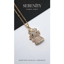 Serenity Melek Figür Hello Kity Çelik Kolye
