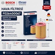 Bosch Orijinal F026400067 81083040015 Hava Filtresi Man Mercedes Temsa Uyumlu