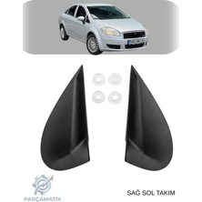 Parçamatik Fiat Linea Ön Sağ Sol Kelebek Cam Kapağı Takımı Klipsli 2 Adet Ayna Üçgeni 735443355 735443356 2007-2015