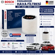 Bosch Orijinal F026400391 6R0129620A Hava Filtresi Volkswagen Audi Uyumlu