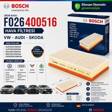 Bosch Orijinal F026400516 3Q0129620A Hava Filtresi Volkswagen Skoda Uyumlu