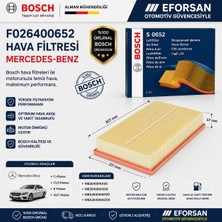 Bosch Orijinal F026400652 2640940100 Hava Filtresi Mercedes Uyumlu