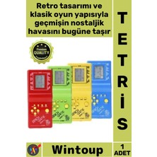 Wintoup #tetris Retro 90LAR Klasik Oyun Konsolu Pilli Taşınabilir Şık Hediye Tetris Nostaljik El Atarisi