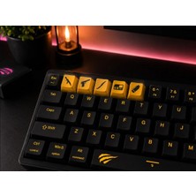 Veriqo 3D Cs Temalı 5’li Oyuncu Keycap Set Sarı Siyah