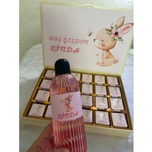 Burc Design Gift Kişiye Özel Isim Etiketli Tavşan Figürlü Pembe Kolonya - 400ML