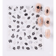 Aba Nails Gümüş Holografik Yaprak Dizayn Tırnak Sticker Tırnak Etiketi Nail Art JO-1054S