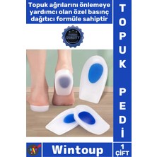 Wintoup #topukpedi Konfor Pedi Jel Destekli Yastıklama Yumuşak Ayakkabı Kadın Darbe Emici Şık Topuk Silikonu