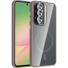 M.TK Moveteck Samsung Galaxy A37 Kılıf Standlı Mika Magsafe Hassas Butonlu Metal Tuşlu + Kamera Lens Camı Hediyeli Set