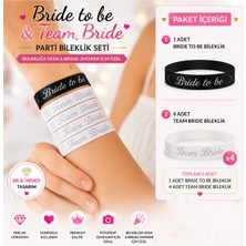 Bkmc Party Bride To Be Bileklik Seti 5'li | 1 Bride To Be + 4 Team Bride | Bekarlığa Veda & Bridal Shower Parti Aksesuarı