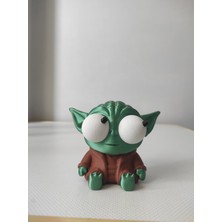 Figür Bende Yoda Pozlanabilir Gözlü 3D Figür – 10 cm Pla Star Wars Koleksiyon ve Masaüstü Dekoru Hediyelik Figür