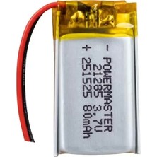 EstoreBox Powermaster 251525 3.7 Volt 80 Mah Lityum Polimer Pil