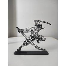 Figür Bende One Piece Roronoa Zoro Geometrik Tasarımlı 17 cm 3D Masaüstü Duvar Dekoru – Pla Anime Koleksiyon Ürünü Hediyelik