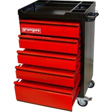 EstoreBox Grangos GRTA09 5 Çekmeceli Teleskobik Takım Arabası